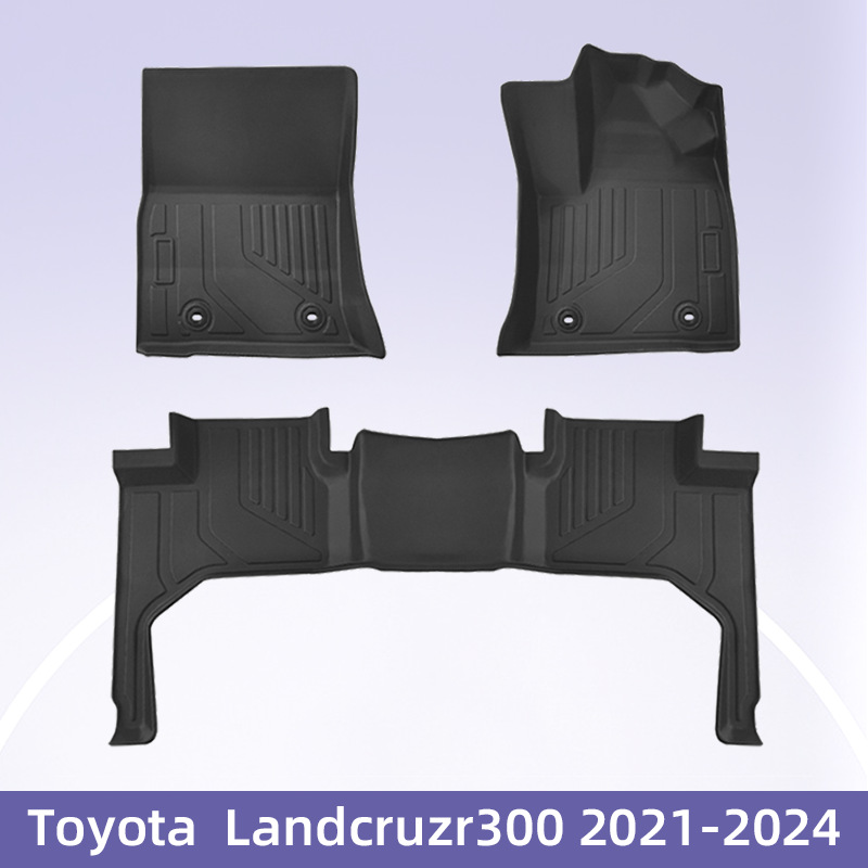 适用于Việt Nam ToyotaLandcruzr300 燃油 2021-2024 右舵 3D 全天候 TPE 脚垫