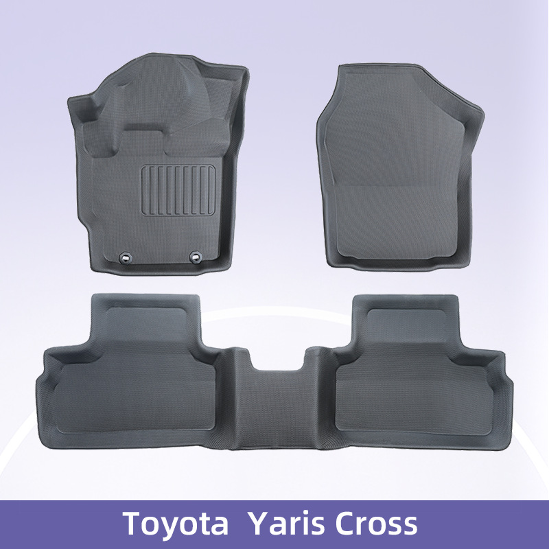 适用于โตโยต้า TOYOTA Yaris cross 燃油 3D 全天候材质 XPE 脚垫后เตรียมความพร้อม箱垫