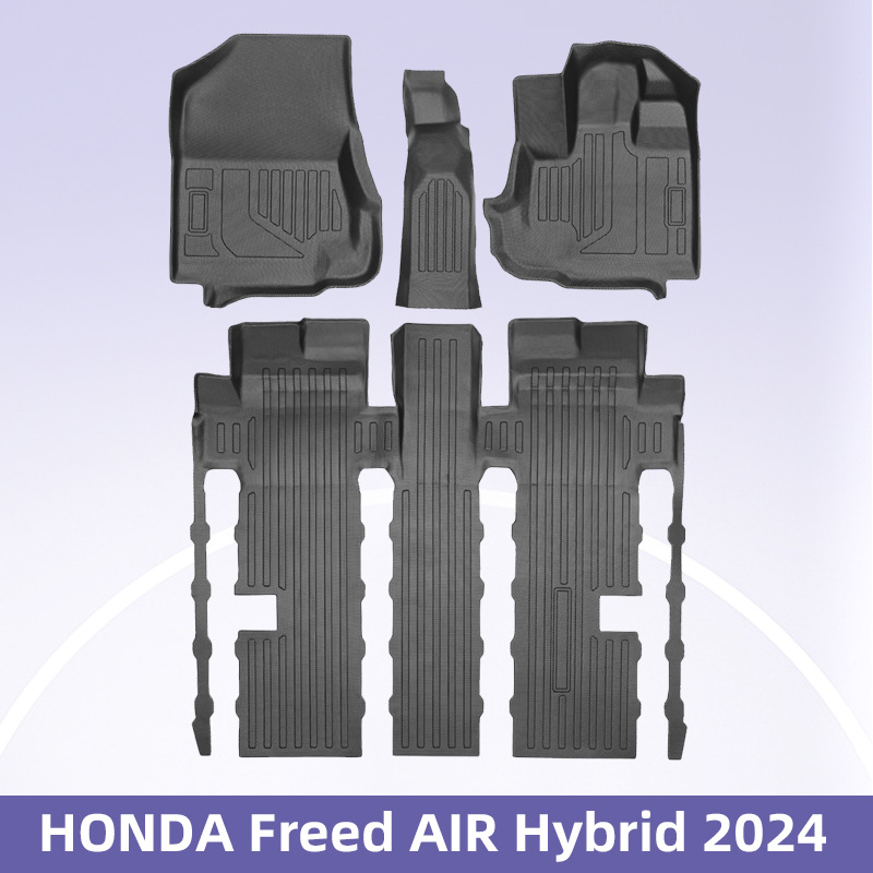 适用于HONDA Freed AlR 混动 2024右舵3D全天候TPE脚垫后备箱垫