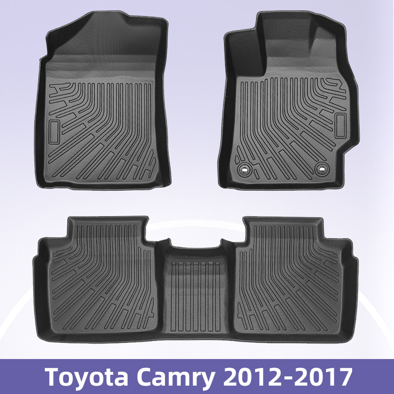 适用于 Toyota Camry2012-2017 右舵 3D 全天候材质 TPE 脚垫后siap箱垫