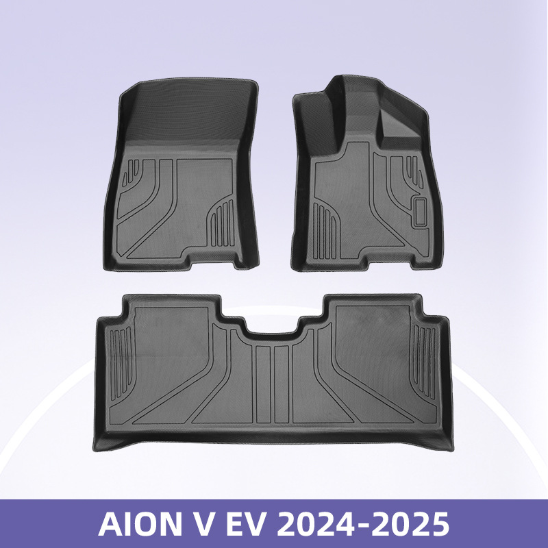 适用于 AION V EV 2024-2025 右舵 3D 全天候材质 TPE 자동차 발판后준비箱垫