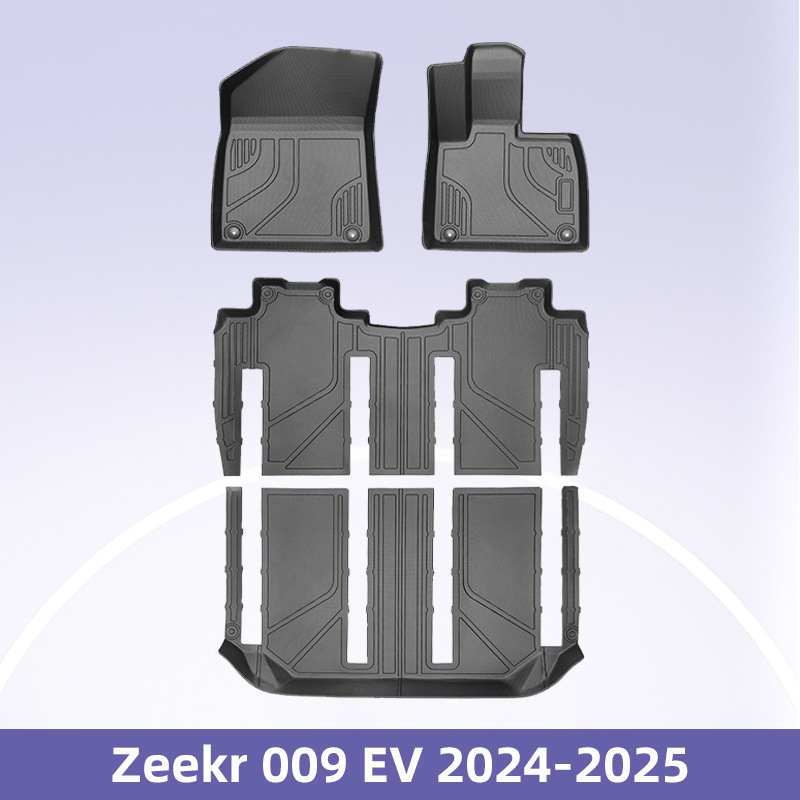 适用于 Zeekr 009 FV2024-2025 右舵 3D 全天候材质 TPE mașină foor mat尾箱垫