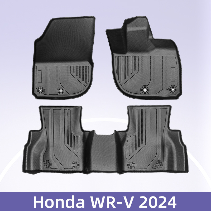 适用于혼다 Honda WR-V 2024 右舵 3D 全天候材质 TPE 자동차 발판后준비箱垫