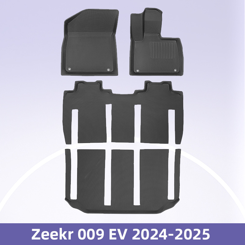 适用于 Zeekr 009 EV 2024-2025 右舵 3D 全天候材质 XPE แผ่นรองเท้ารถ地垫