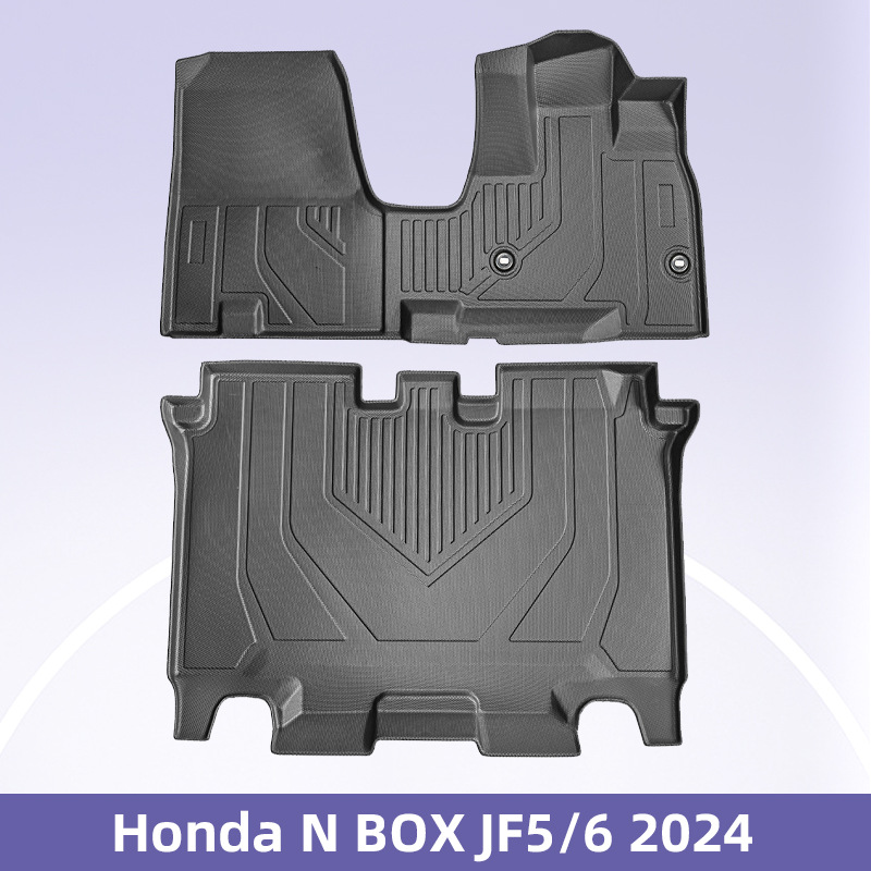 适用于 Honda N-BOX JF5/JF6 2024 3D 全天候材质 TPE 右舵脚垫尾箱垫